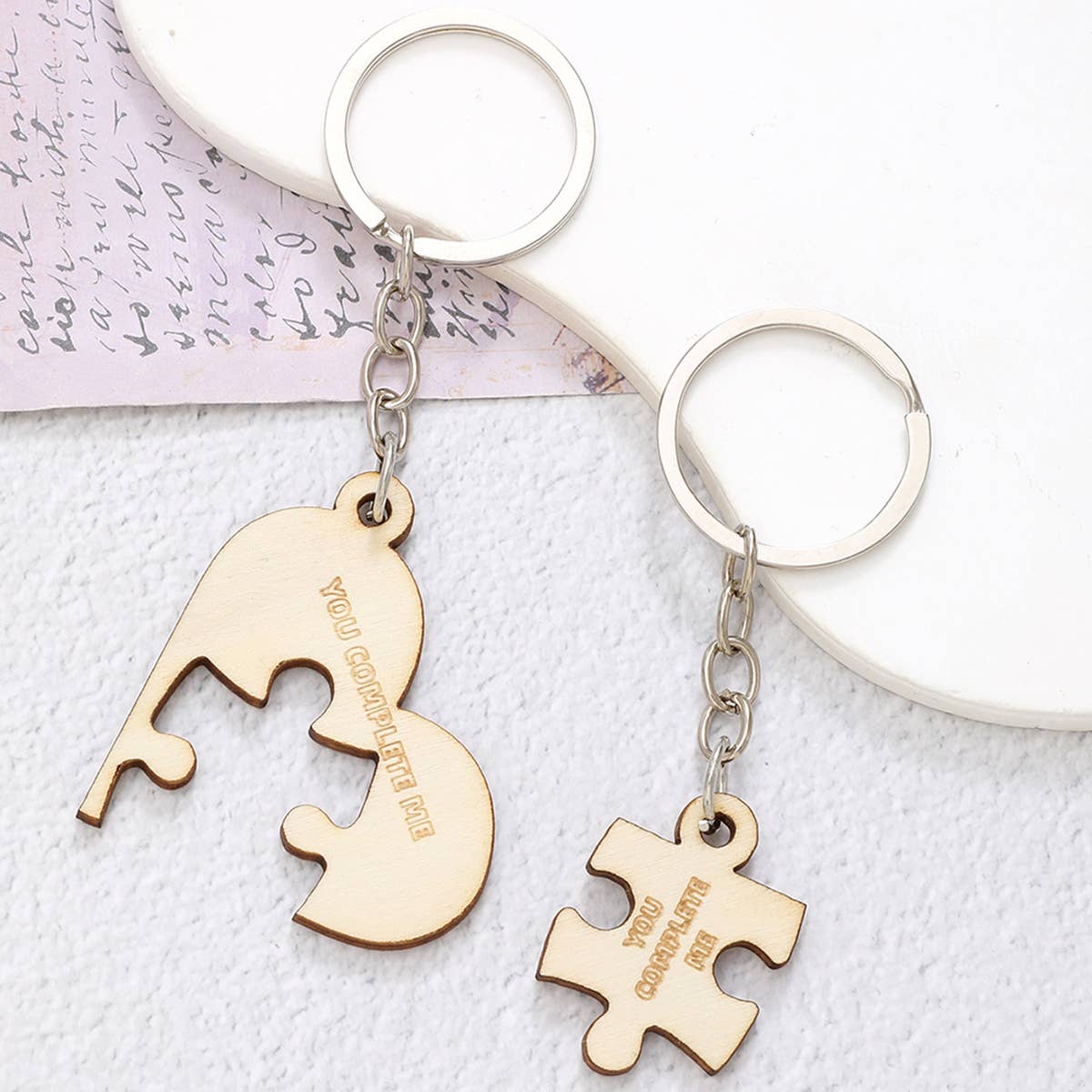 CREATIVE SMALL PENDANT PUZZLE WOODEN KEYCHAIN