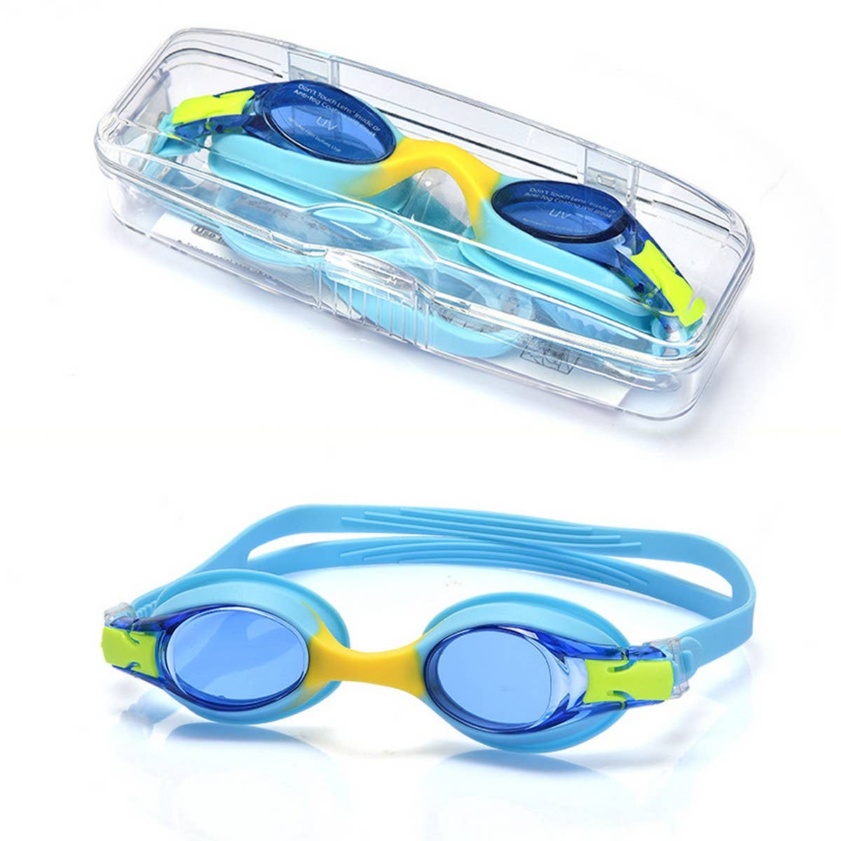 Kids Swim Goggles, HD Anti-Fog Silicone Design