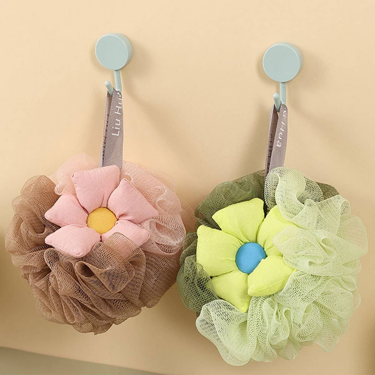 BATH POUF SOFT LARGE SUNFLOWER BATH BALL_CWMM3356