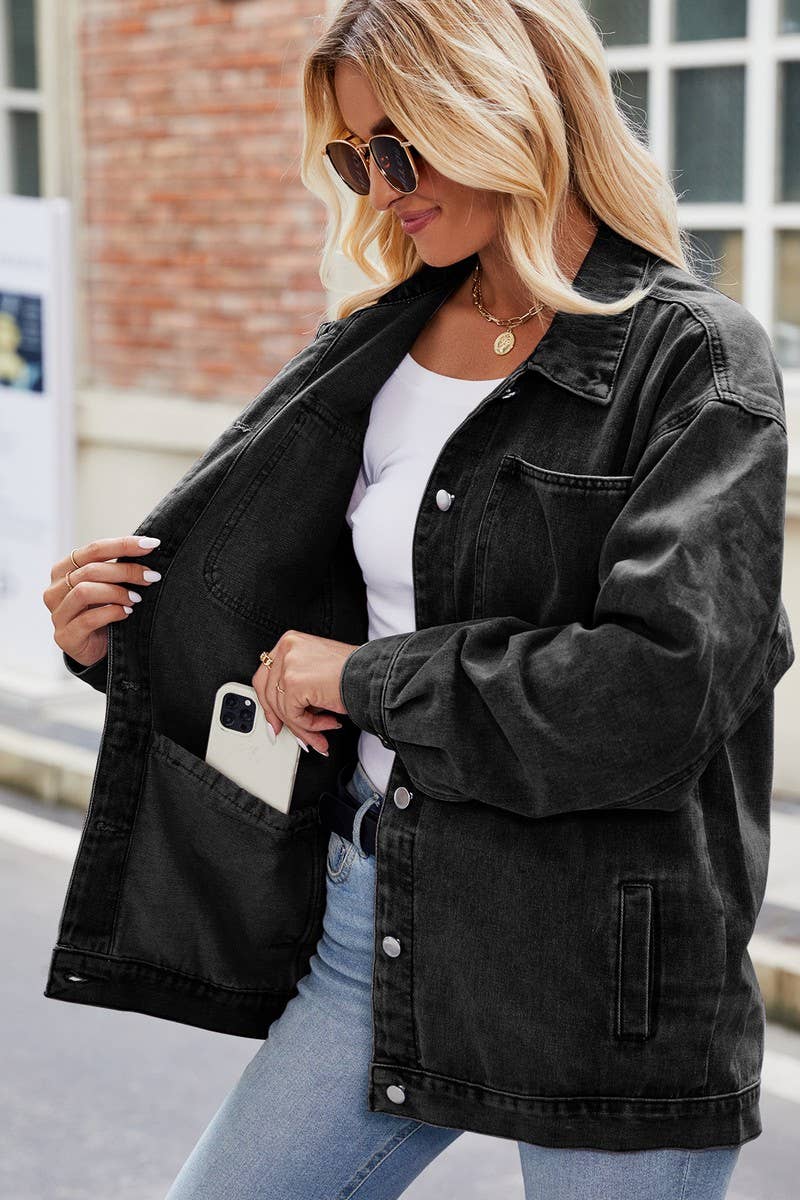 VINTAGE WASHED DENIM JACKET_CWJJ0093