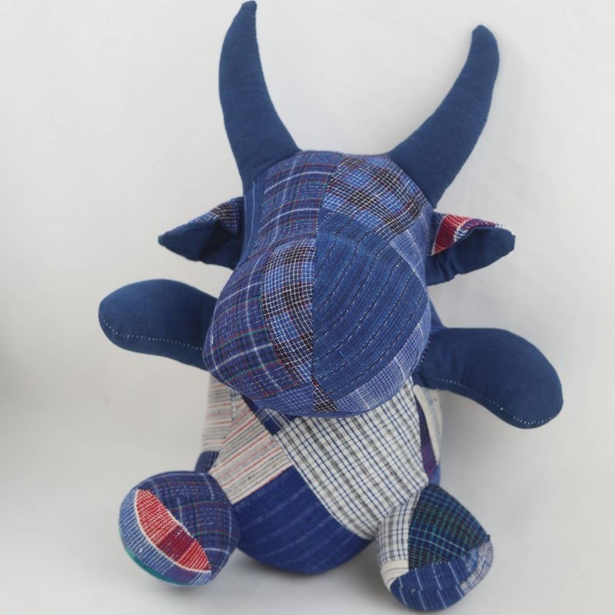 Indigo Dye Handmade Patchwork Animal Plush Toy
