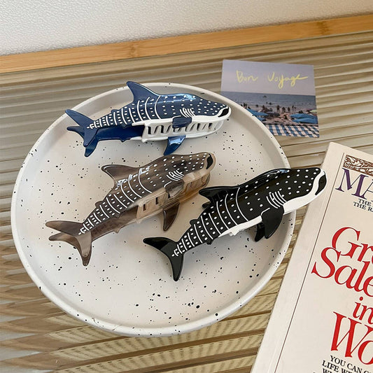 Ocean Animal Acetate Claw Clip ??Shark & Whale_CWAHA5703