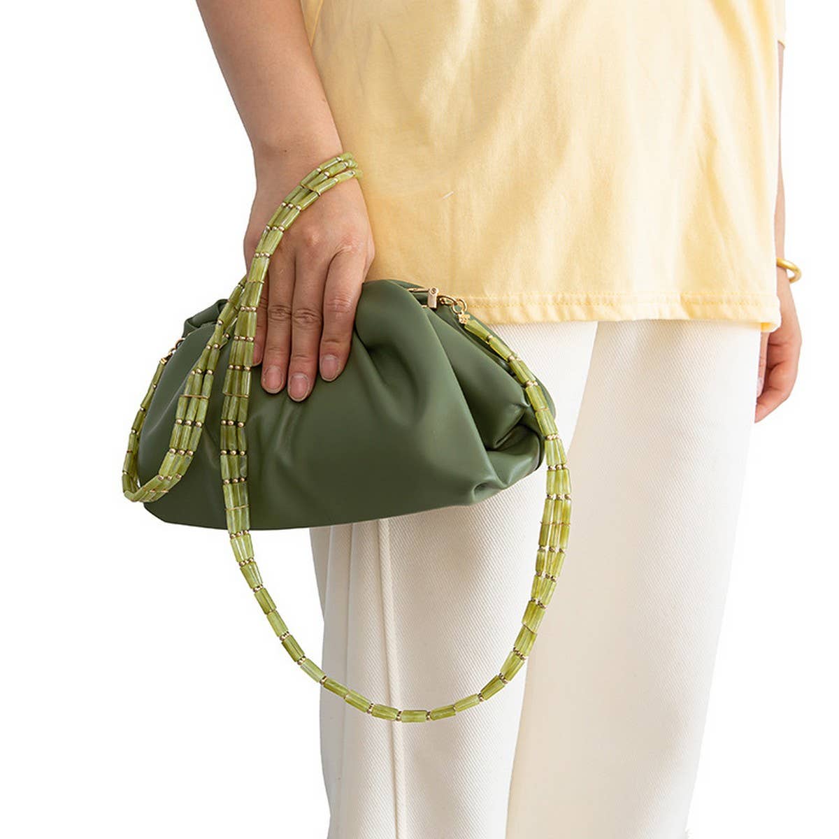 Bamboo Style Acrylic Long Crossbody Handbag Strap_CWMM5118