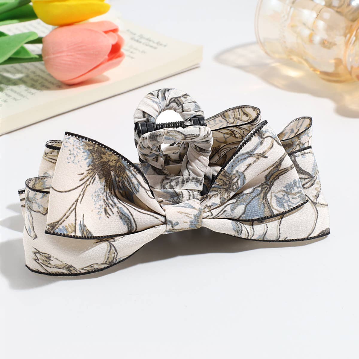 HOT SALE RETRO FLORAL BOW CLIP