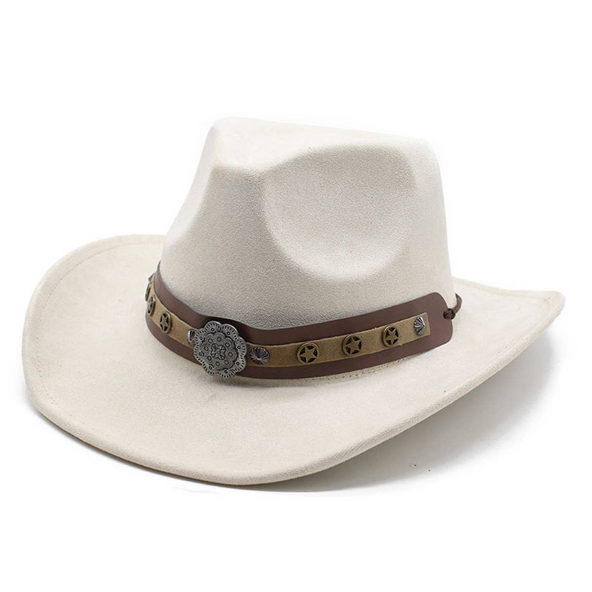 SUEDE MEN'S GENTLEMAN HAT TRAVEL ETHNIC STYLE HAT_CWAH2511