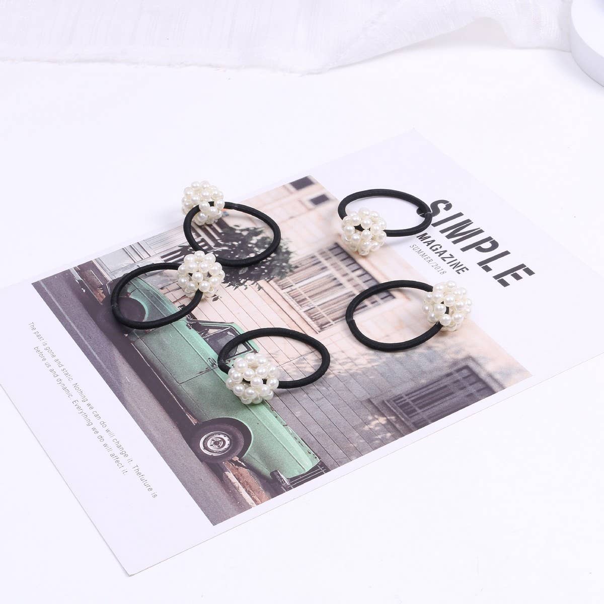 Elegant Pearl Hair Tie Simple Elastic Band