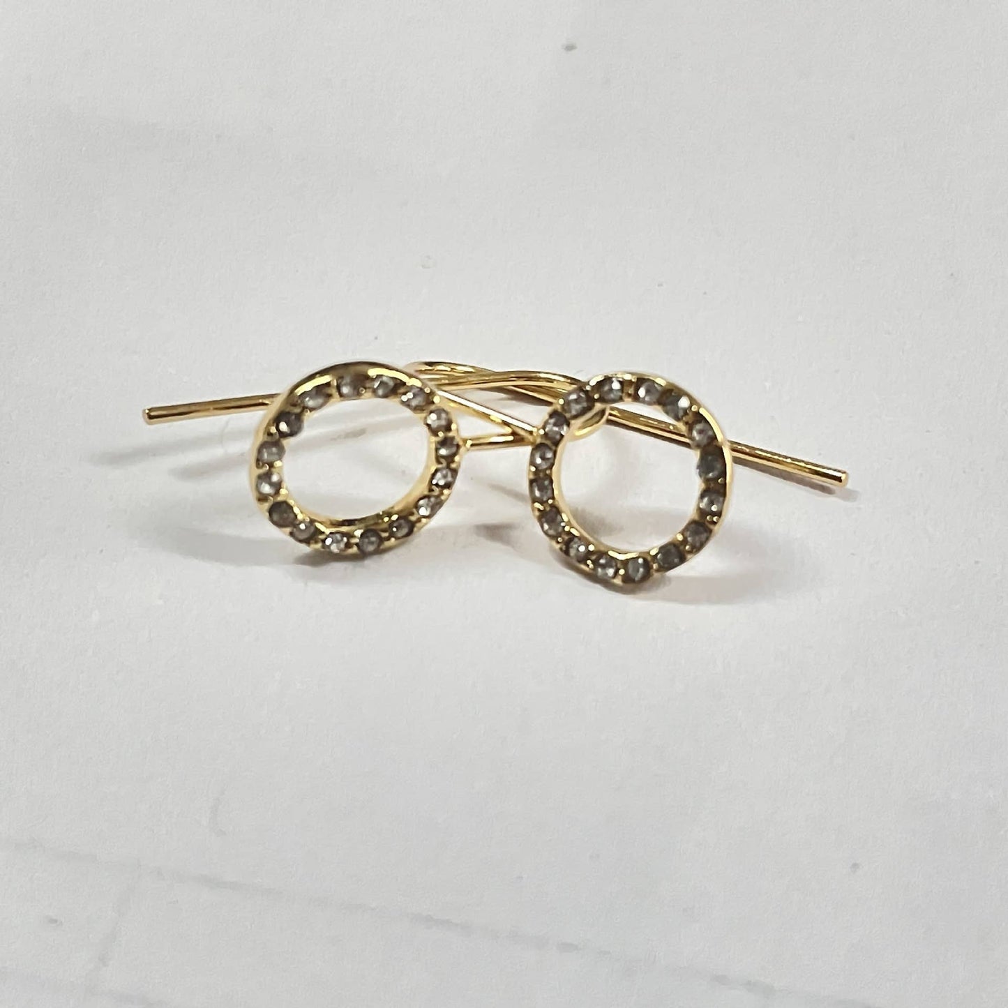 S925 silver needle diamond-encrusted earrings