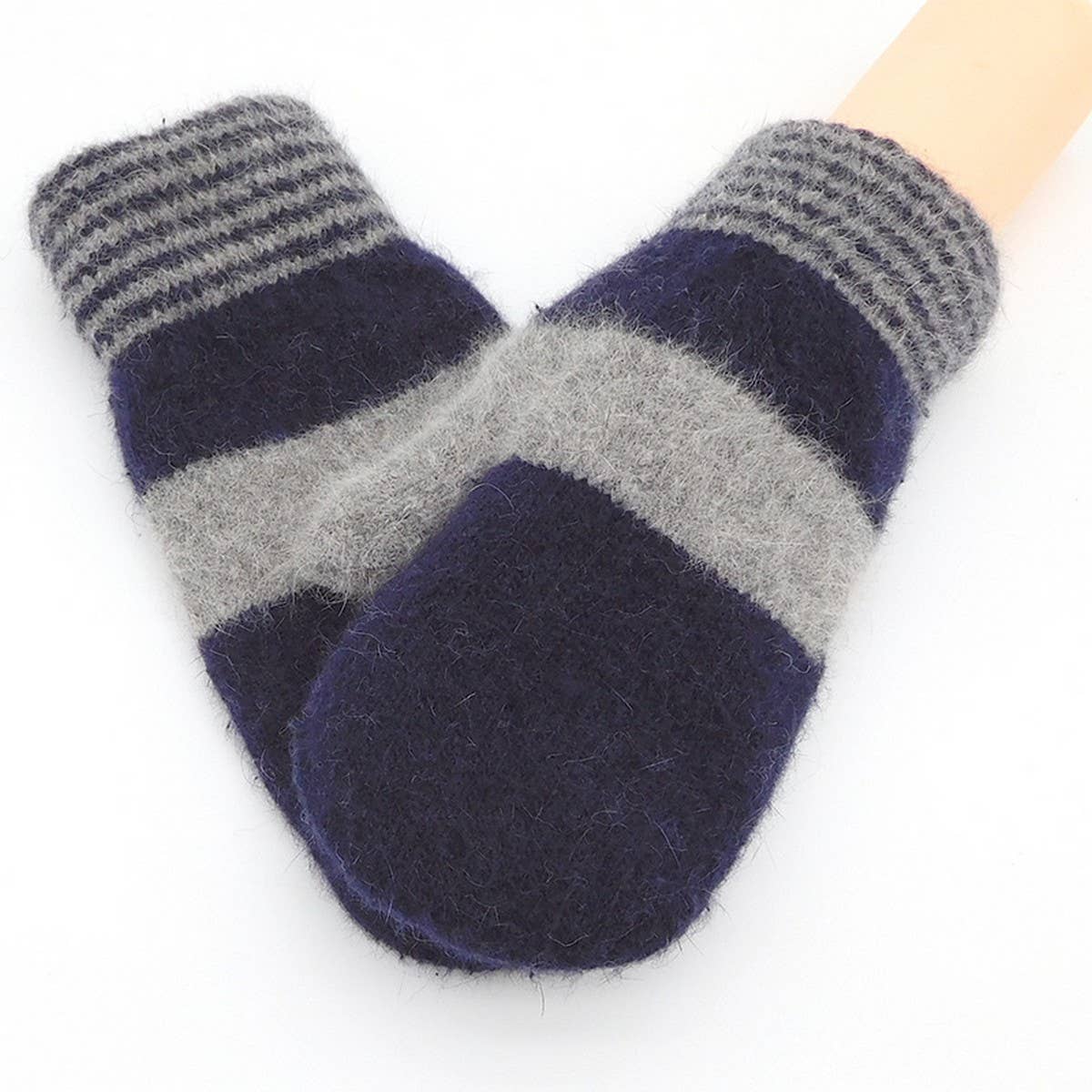 NEW WINTER RABBIT FUR WARM KNITTED GLOVES_CWAG0260