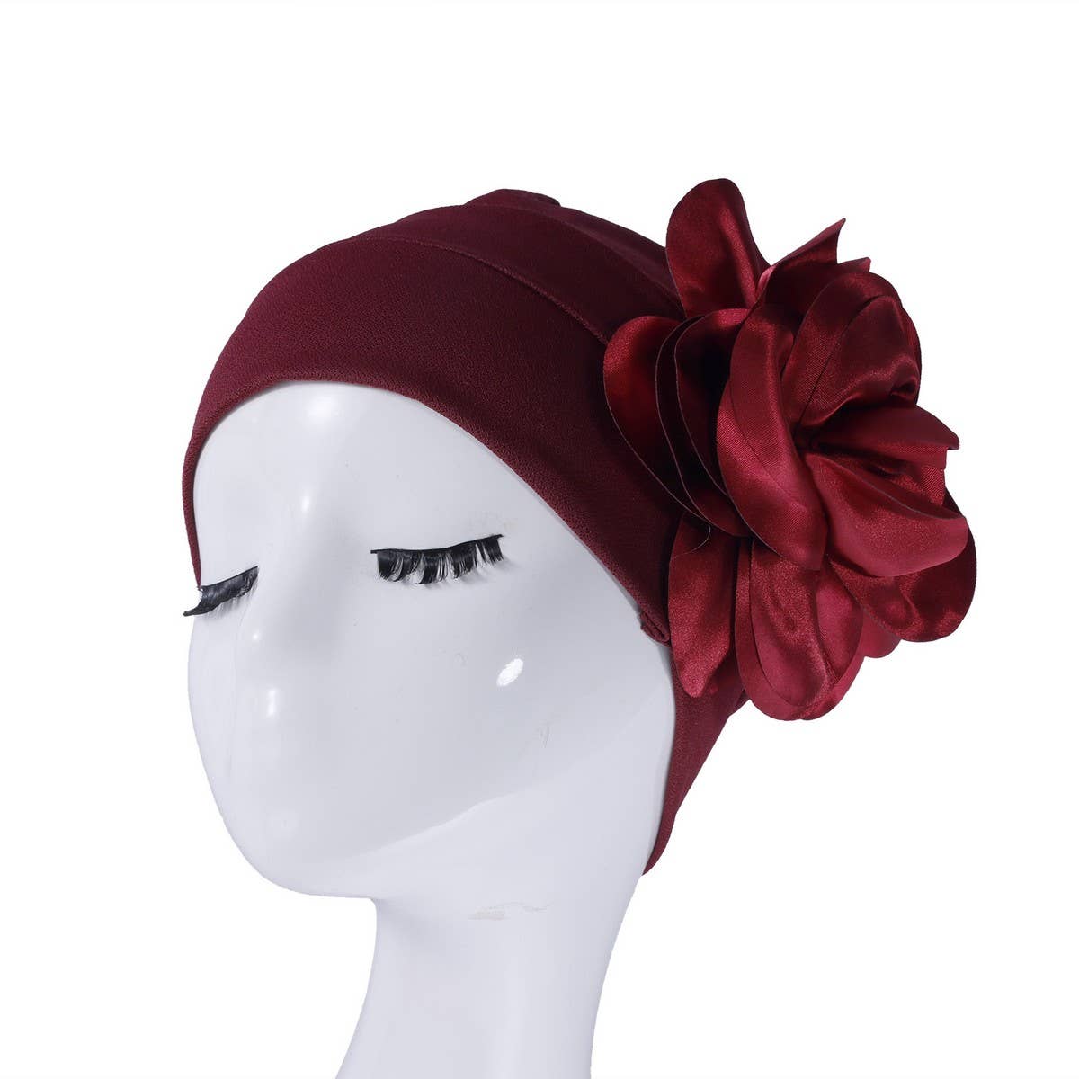 SOLID COLOR LARGE FLOWER WOMEN'S HEADSCARF_CWASC2450