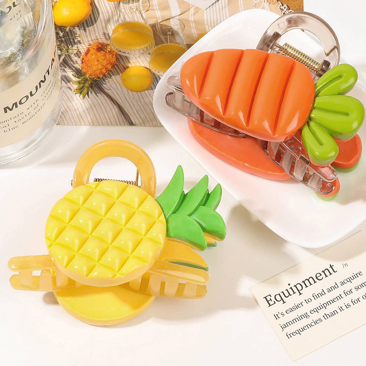 Fresh Fruit Shark Hair Claw for Bun,Cute Hair Clip_CWAHA1638