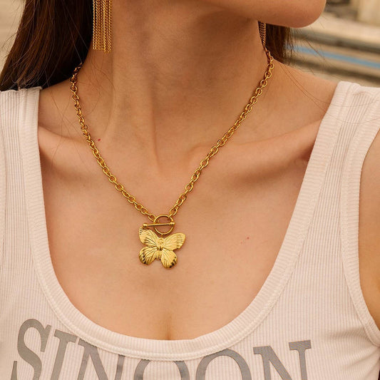 2024NEW FASHIONLIGHTLUXURYBUTTERFLY NECKLACE_CWAJE1427