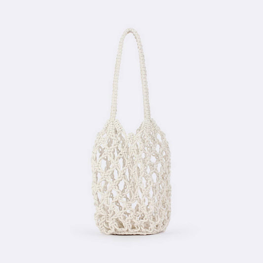 HOLLOW SOLID COLOR SIMPLE SHOULDER WOVEN BAG_CWAB4682