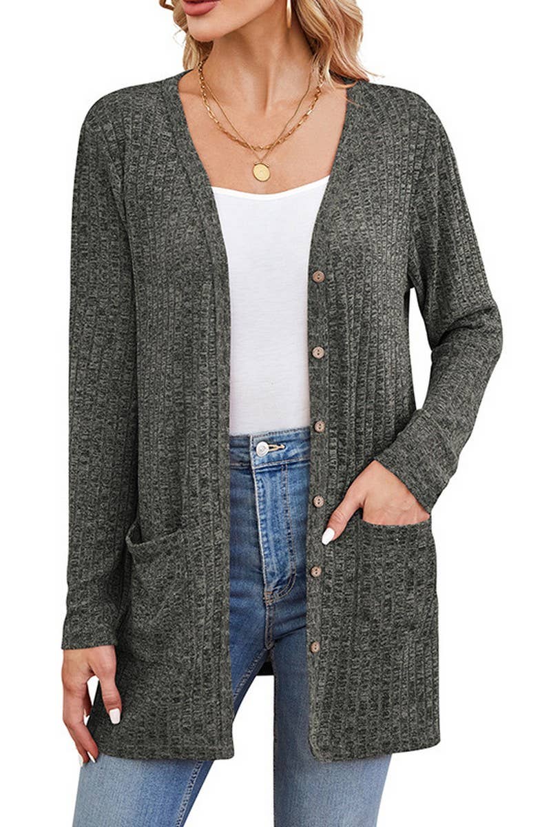 CWOCAL0569_Button Down Long Sleeve Casual Top