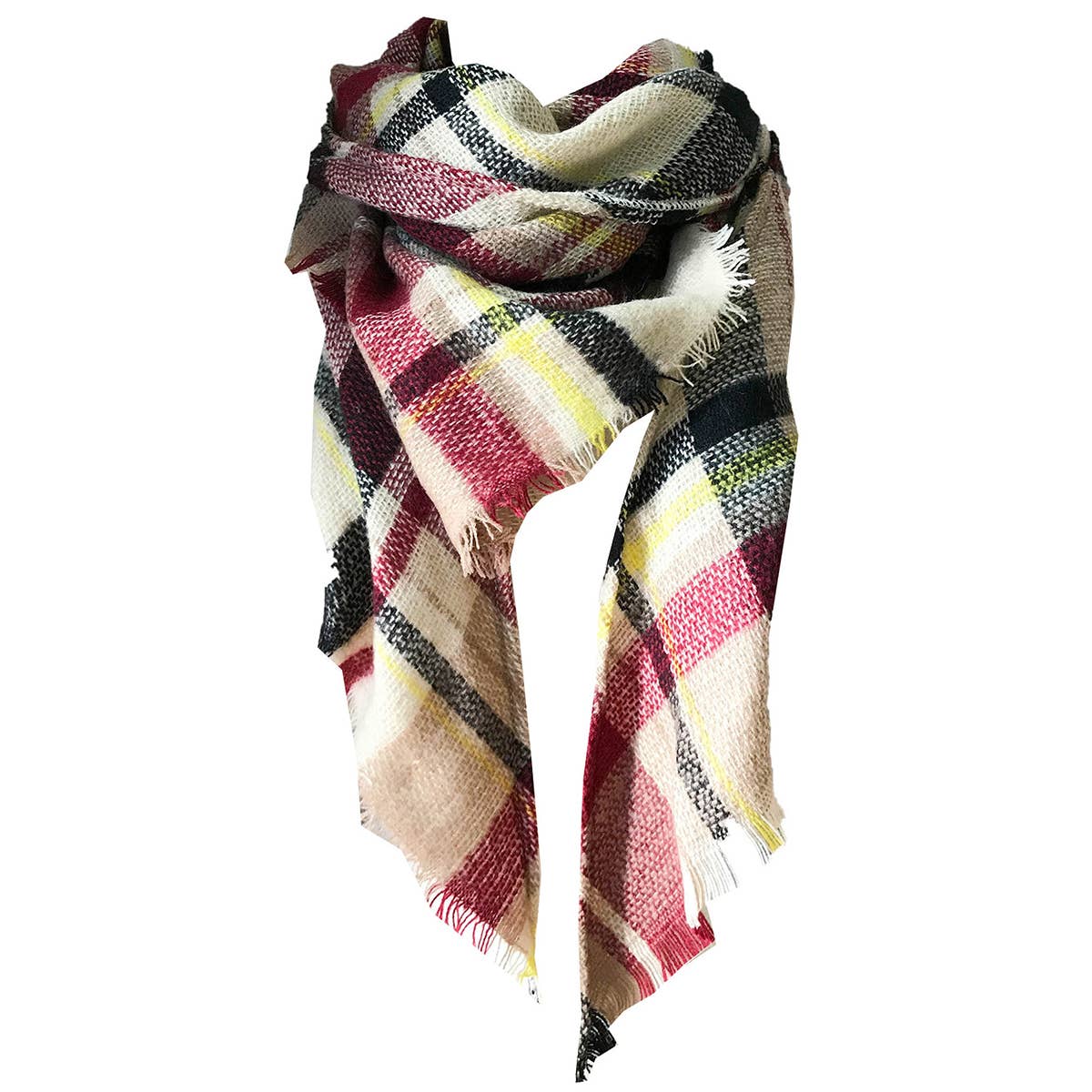 Autumn and Winter Plaid Faux Cashmere Scarf_CWASC0115