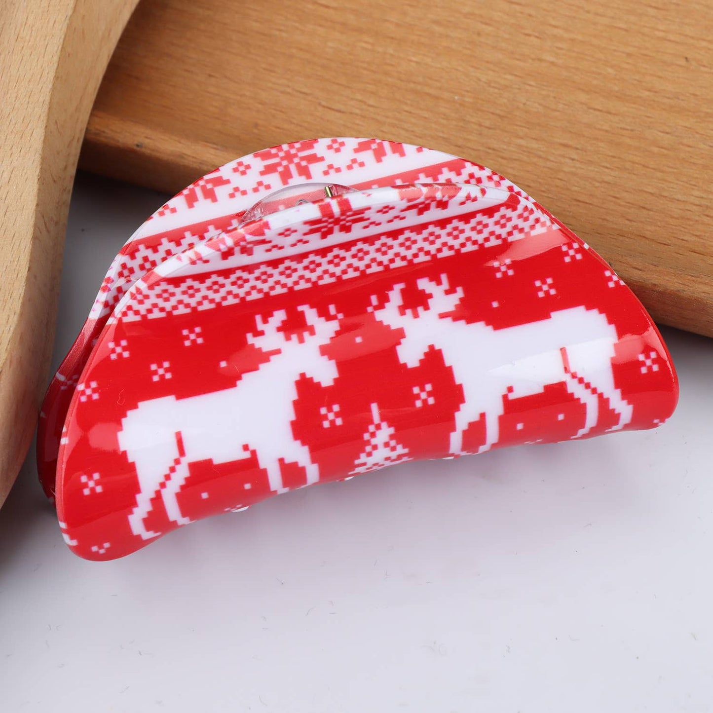 Christmas Acetate Hair Claw - Cute & Festive Style_CWAHA0323