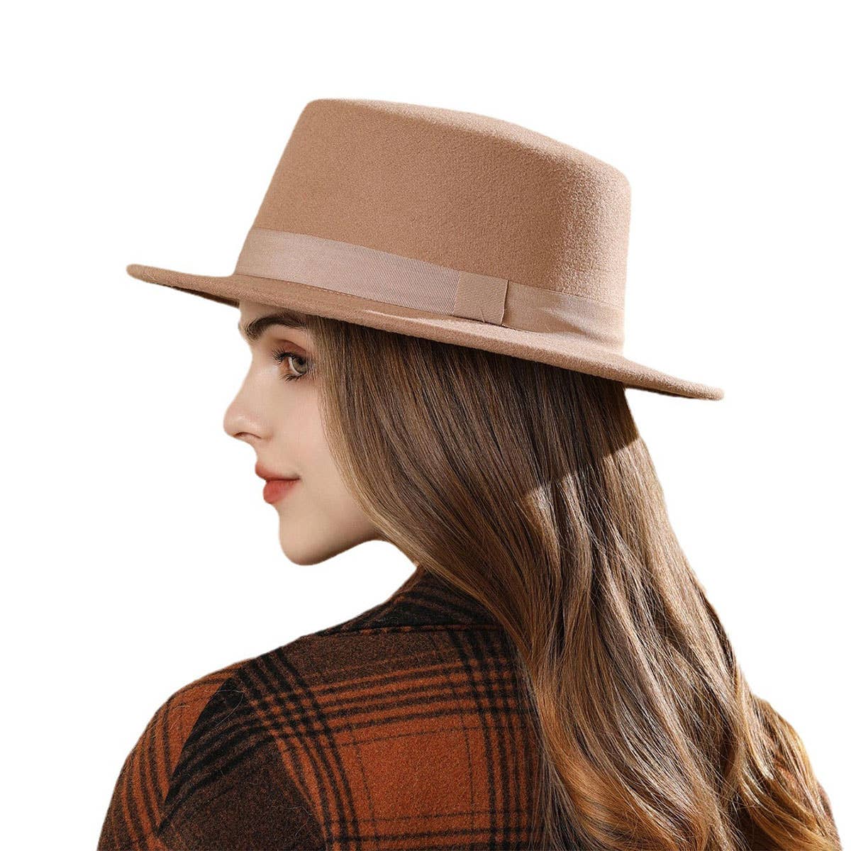 AUTUMN WINTER FELT HAT ELEGANT VINTAGE FEDORA_CWAH1975