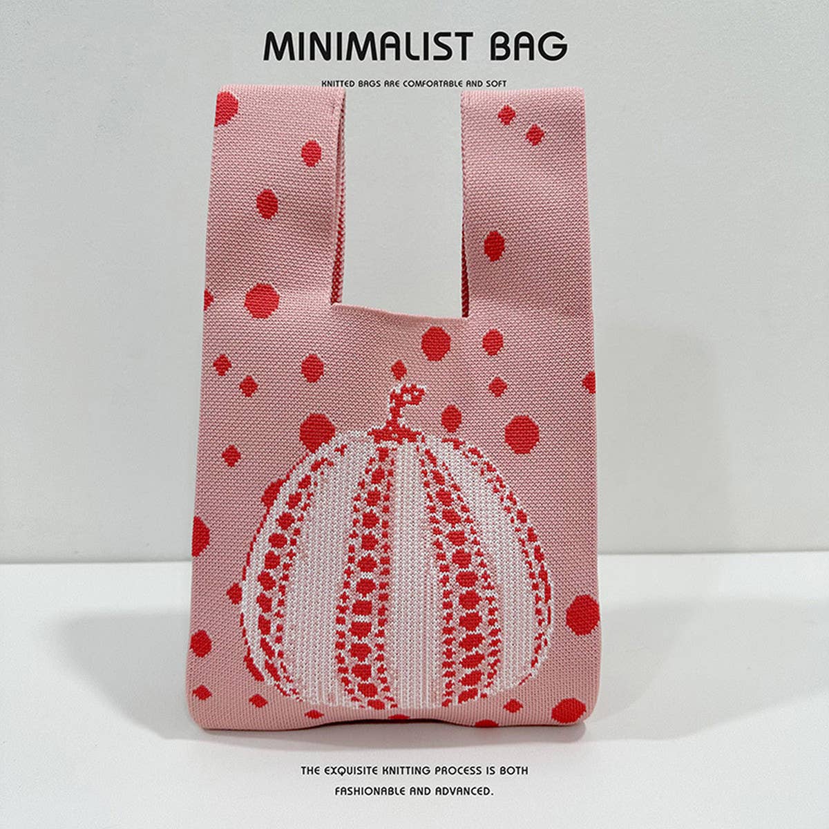 WOMEN PUMPKIN KNITTED SHOULDER HANDBAG_CWAB1502