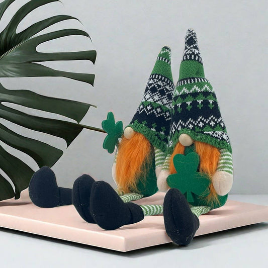 ST. PATRICK'S DAY STRIPED LONG-LEGGED DOLL ORNAMENT_CWMM3442