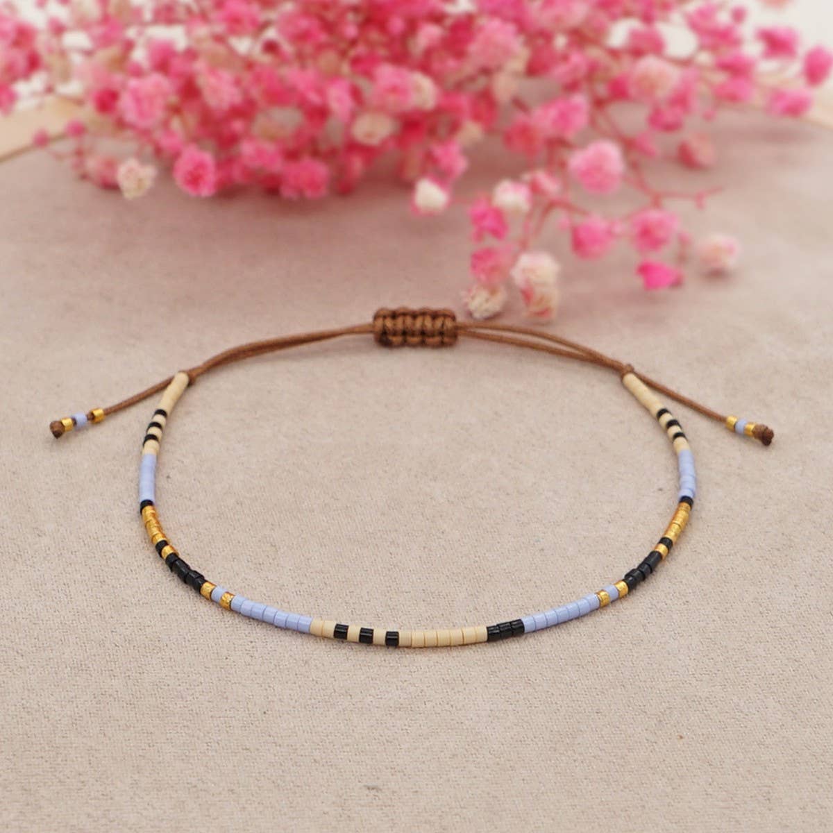 HAND-WOVEN MILLET BEADED STACKING BRACELET