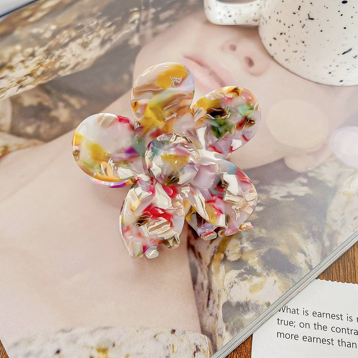 Acetic acid board flower grab elegant hair grab