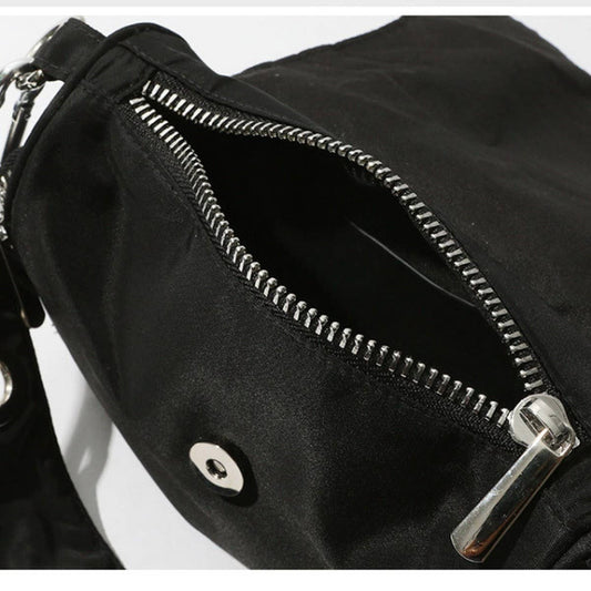 VINTAGE DOUBLE BUTTON SHOULDER BAG TOTE BAG_CWAB1390