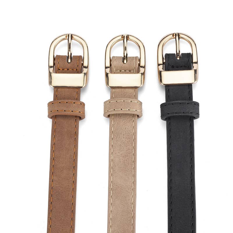 Fashionable D-shaped alloy pin buckle belt