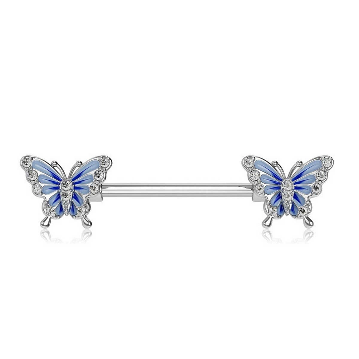 Enamel Butterfly Piercing Set - Belly, Ear, Nose