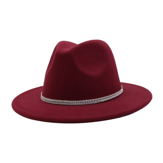 Ethnic Vintage Wool Blen Fedora Hat for Men &Women_CWAH04403