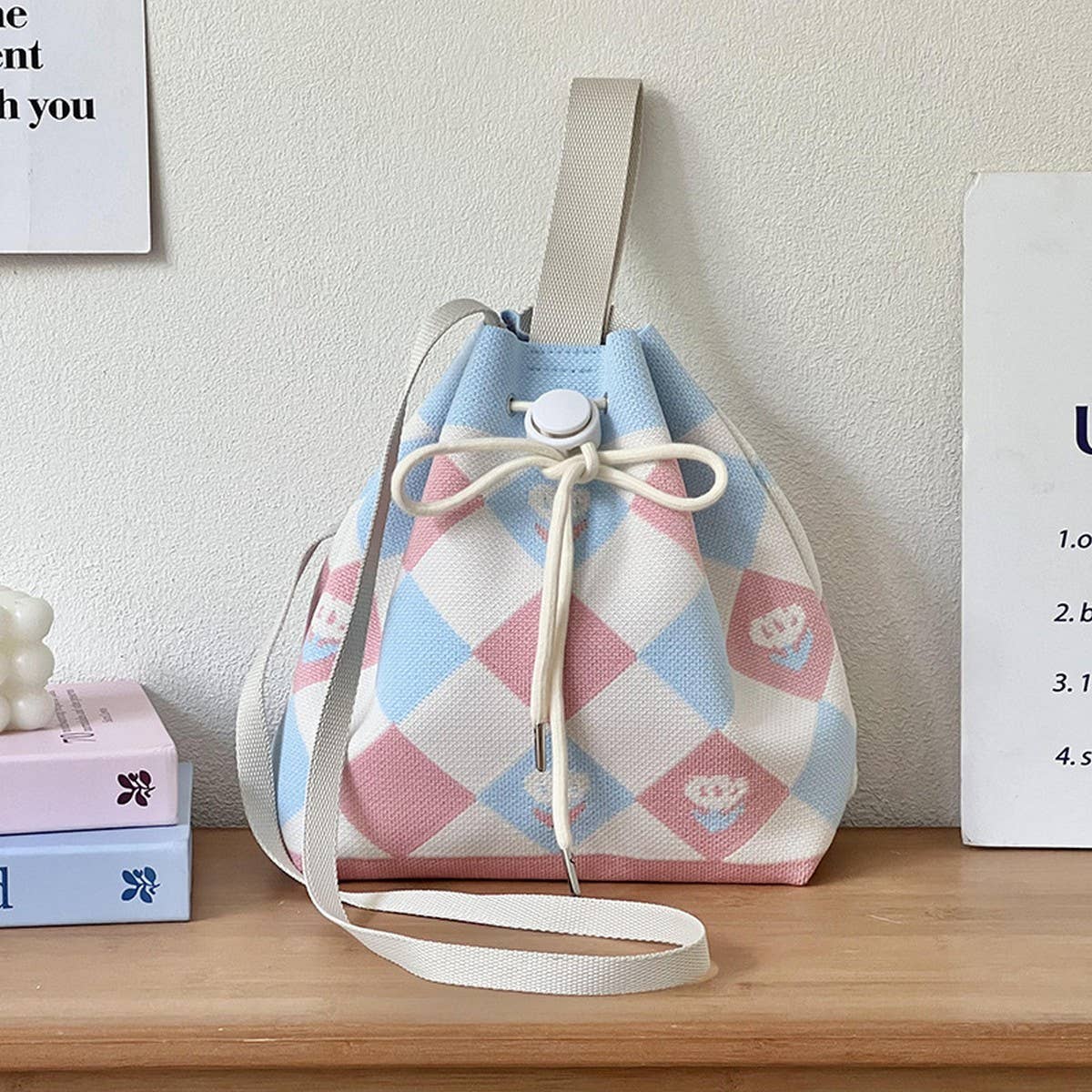 SIMPLE DESIGN KNITTED PORTABLE SHOULDER BAG_CWAB3071