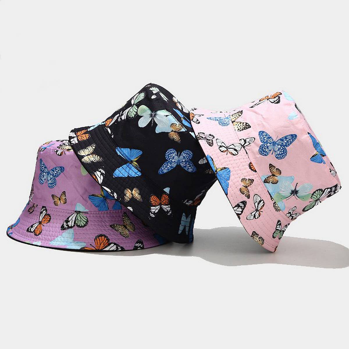 COLORFUL BUTTERFLY PATTERN BUCKET HAT_CWAH1649