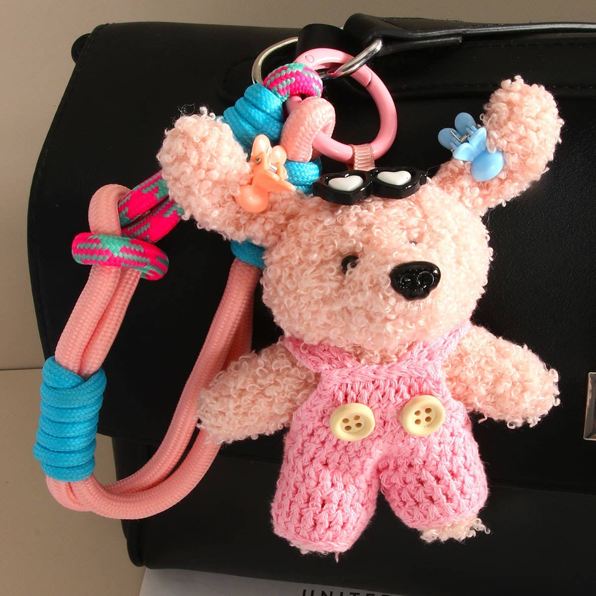 Dopamine Plush Sweater Doll Keychain Bag Charm