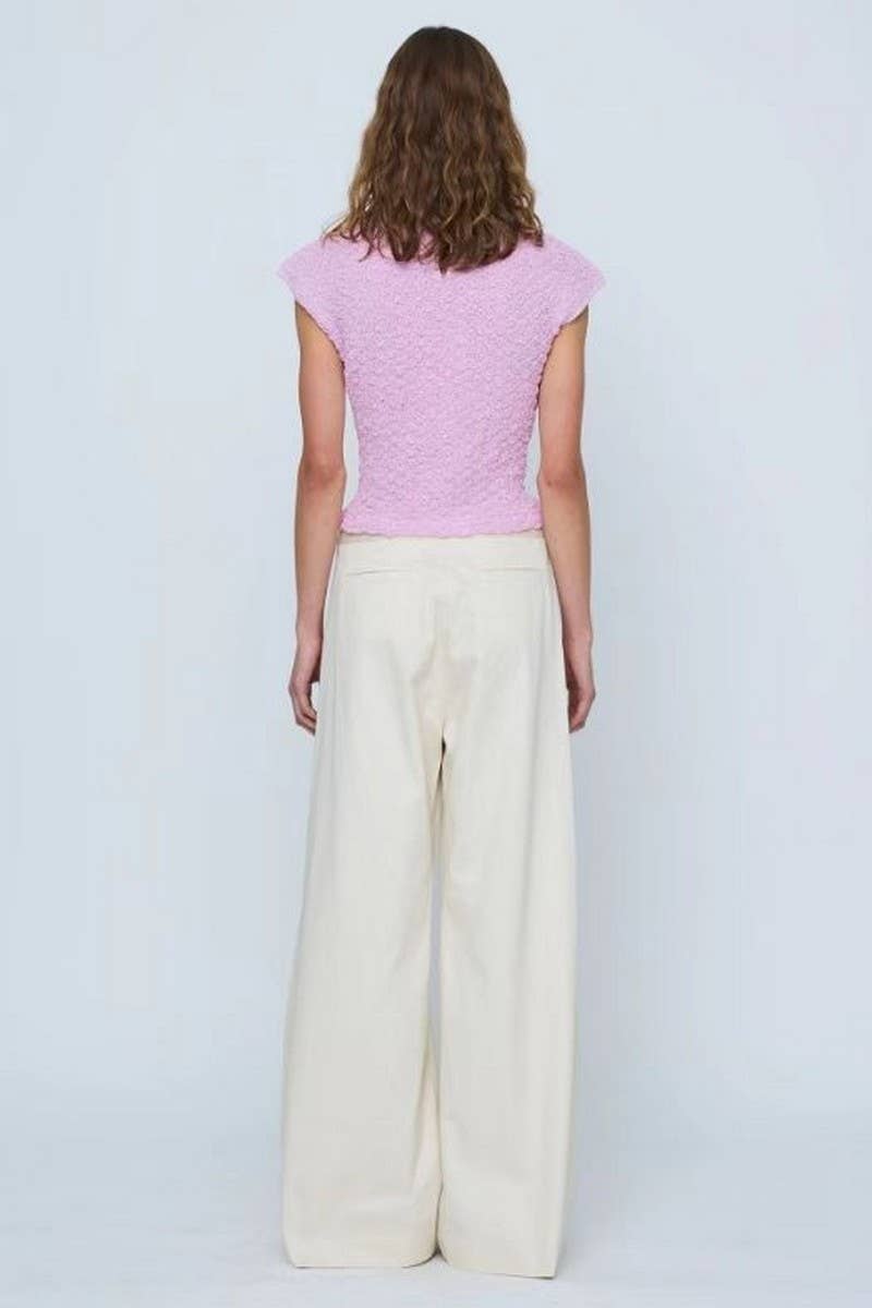 CWBLP2052_LOOSE CASUAL IRREGULAR WIDE LEG PANTS