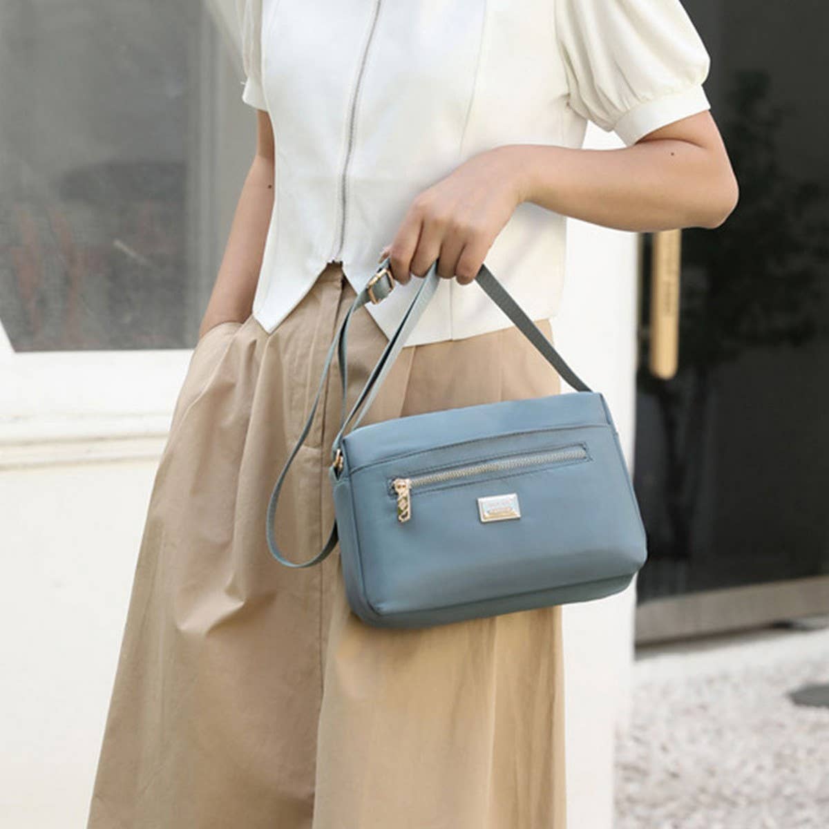 VERSATILE OXFORD CLOTH SHOULDER MESSENGER BAG