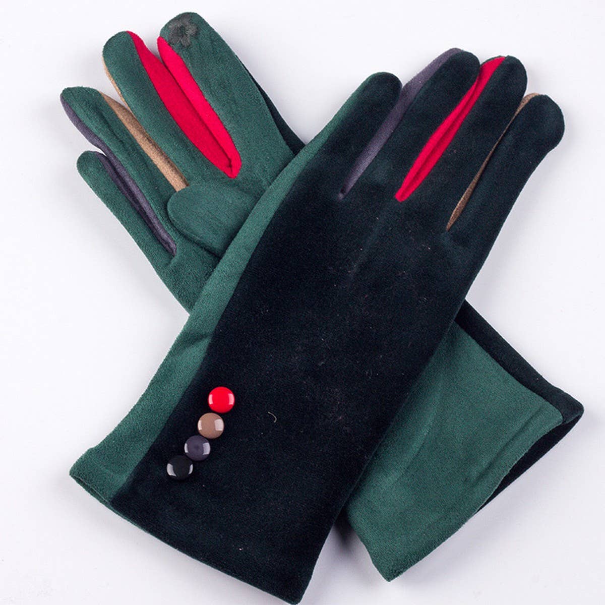 FASHIONABLE VELVET TOUCH SCREEN CYCLING GLOVES_CWMM1549