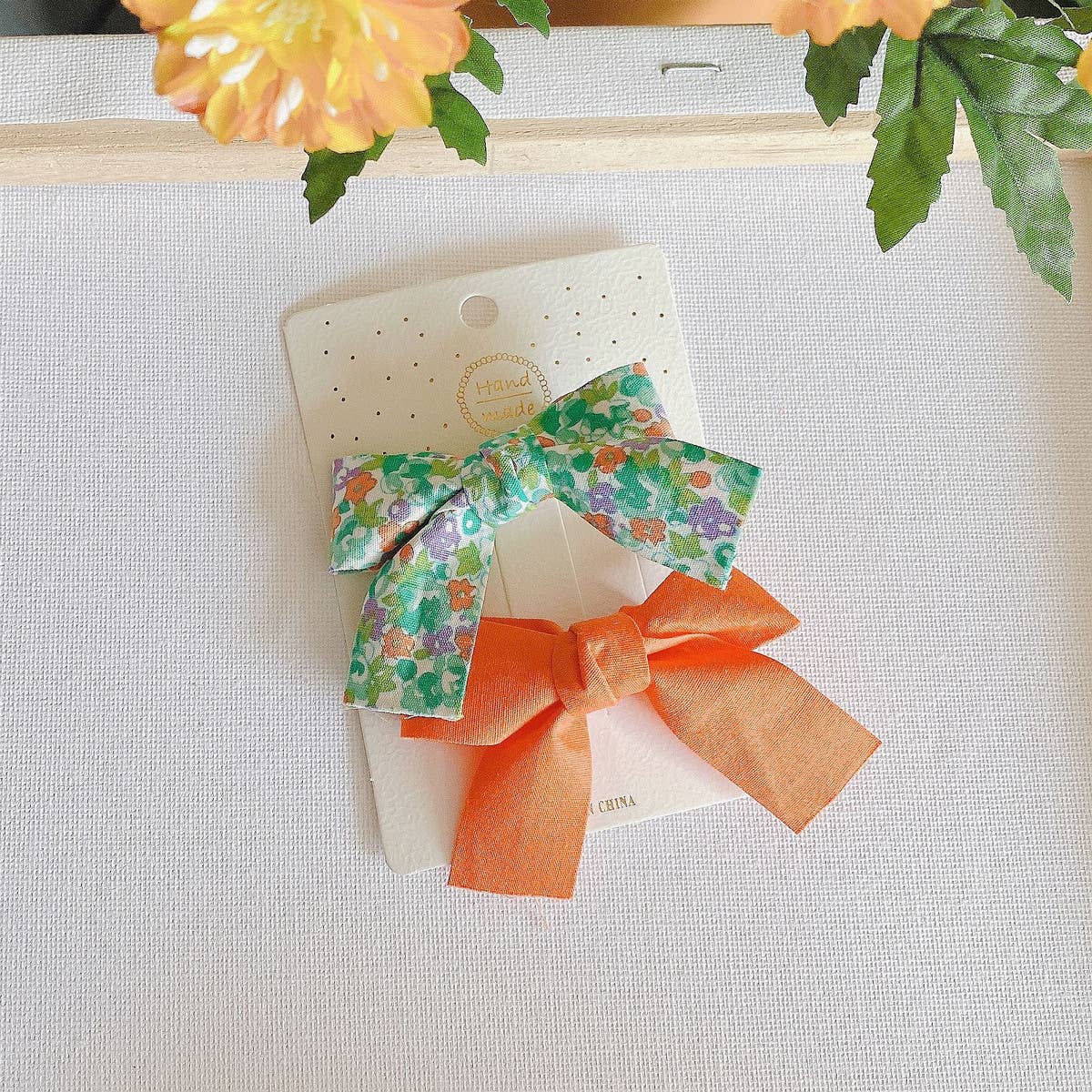 CHILDREN'S FRESH FLORAL BOW HAIRPIN