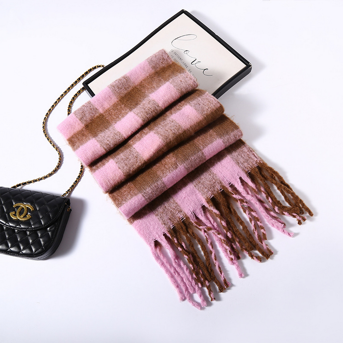 Women??¢s Warm Small Check AC Scarf ??Sweet Style_CWASC2695
