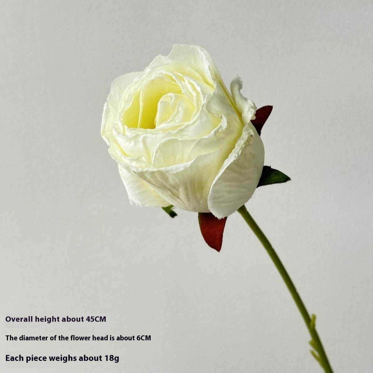 Vintage Burnt Edge Rose Faux Flower Bouquet