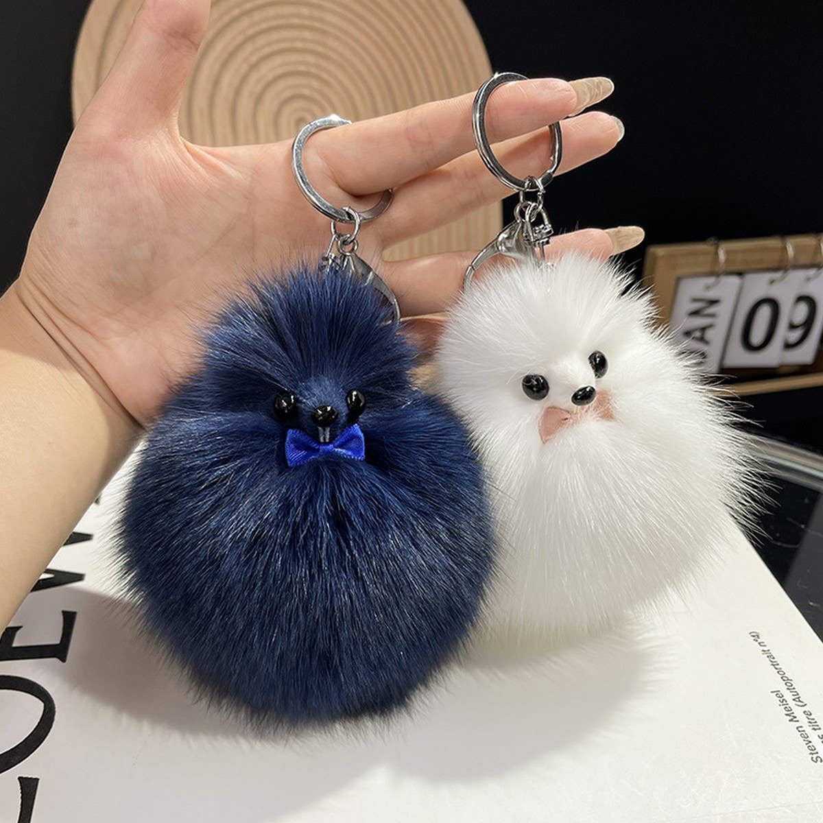 CUTE FOX FUR TAIL DOLL CAR KEYCHAIN BAG PENDANT