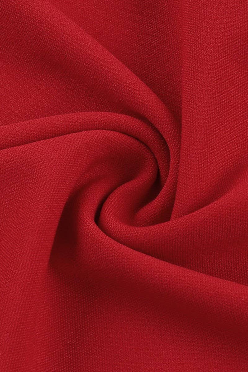 CWDHL0794_HALTER NECK FISHTAIL BACKLESS STITCHING DRESS