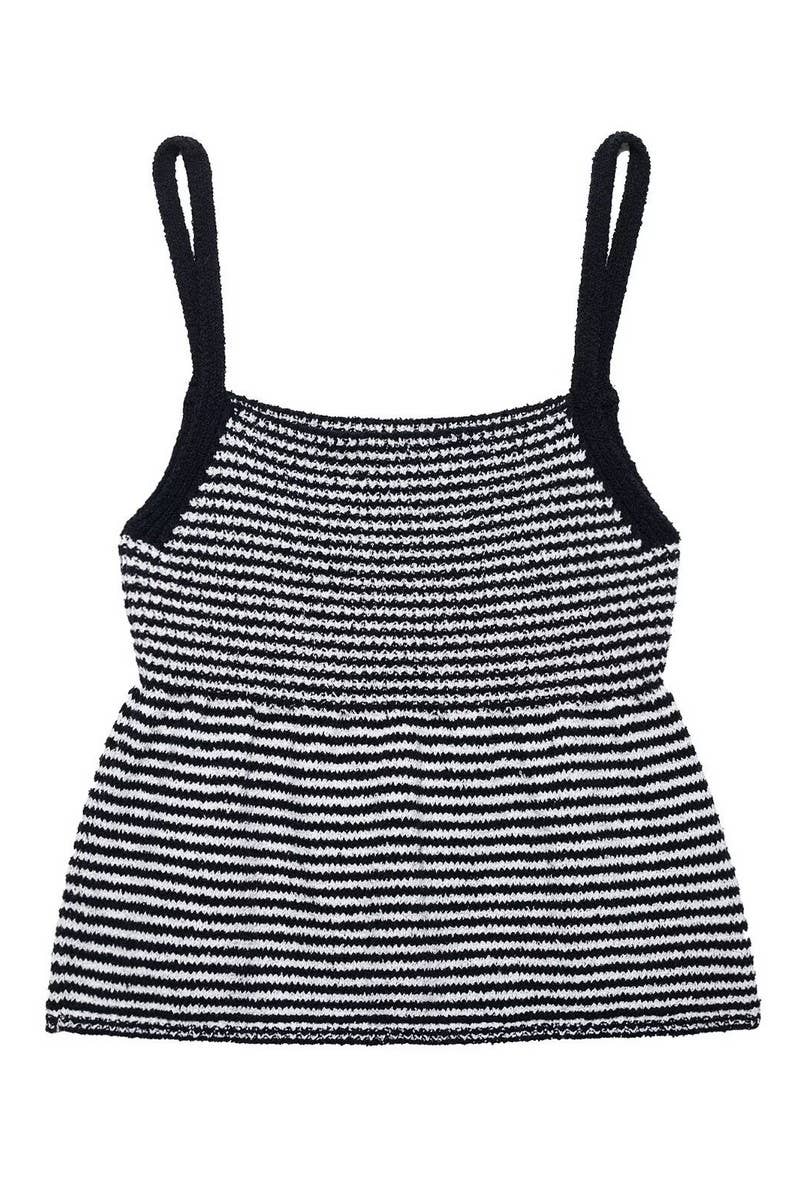 Cwttsl0360_Fashion Casual Striped Knitted Camisole
