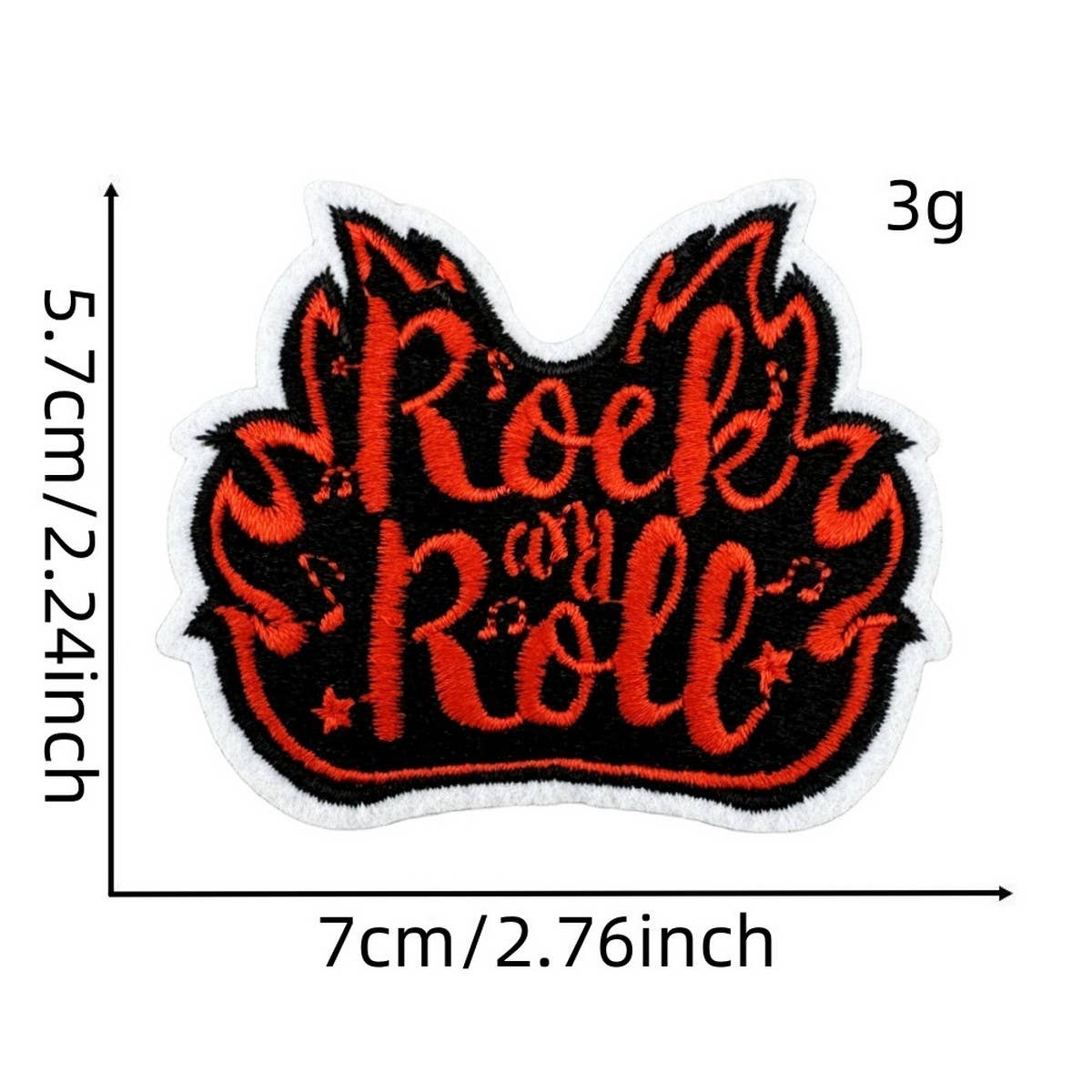 CARTOON BLACK MUSIC SKULL SERIES CLOTH STICKER_CWMM4050