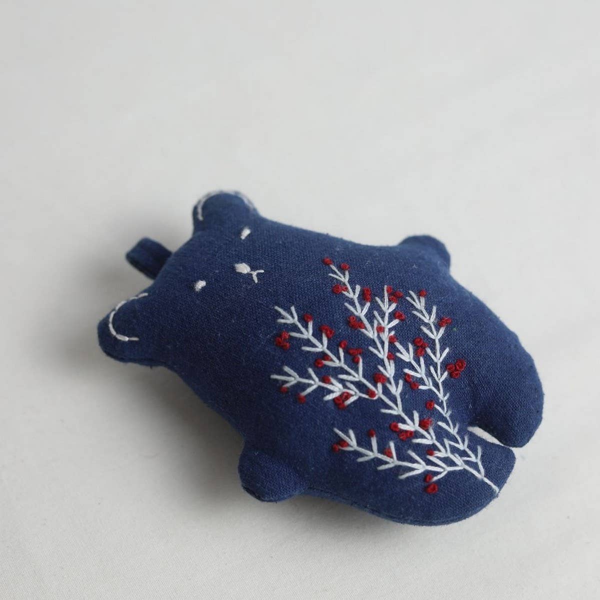 Hand-Embroidered Cute Bear Plush Charm