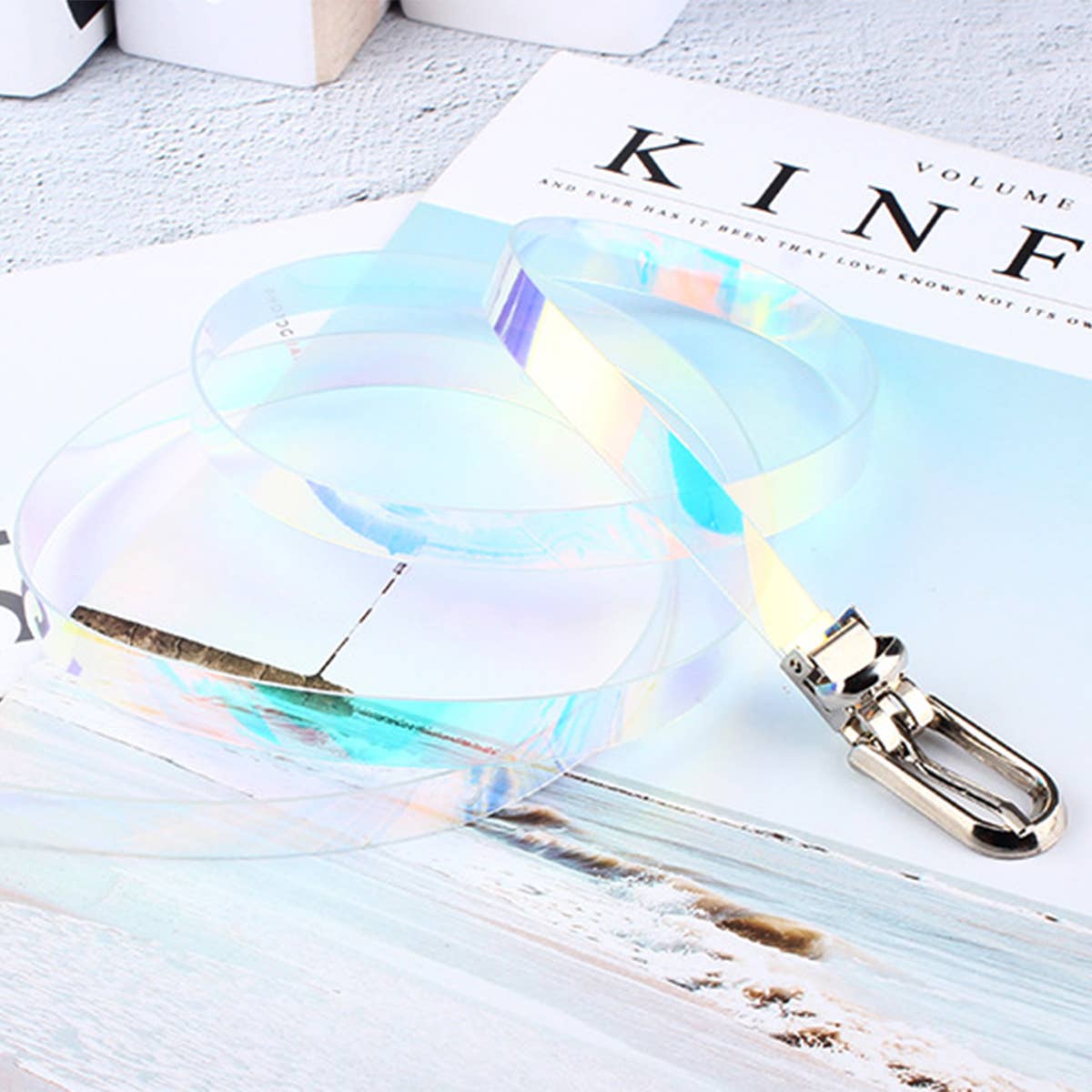 CWABE0963_SUMMER LADIES TRANSPARENT COLORFUL THIN BELT