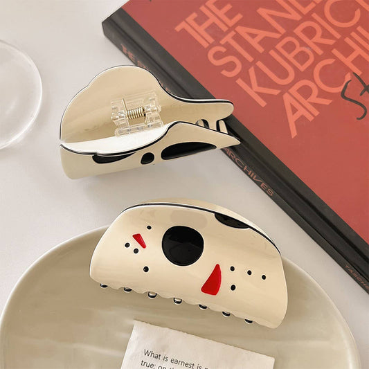 Halloween Ghost Face Hair Clip ? Creative Bun Claw