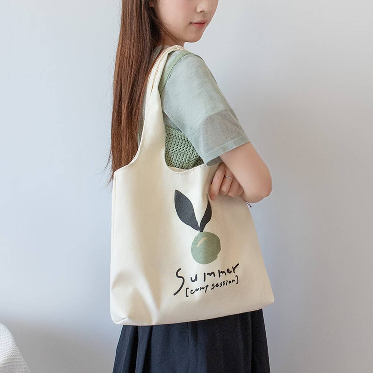 Minimalist Canvas Tote Bag for Women, Large Size_CWAB5624