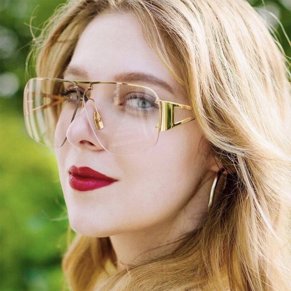 SQUARE CUT EDGE RIMLESS SUNGLASSES_CWASG0684