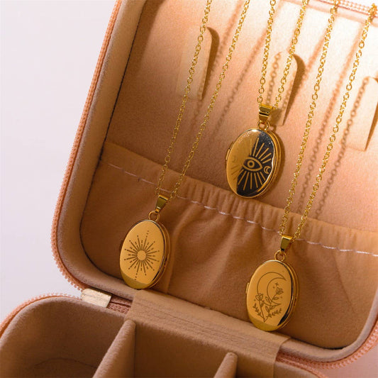 Devil's Eye Openable Photo Album Necklace