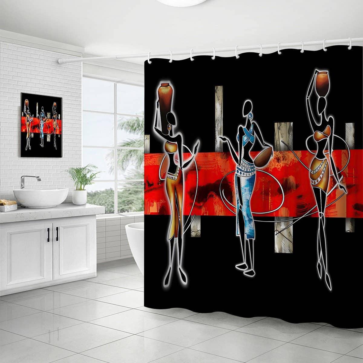 DIGITAL PRINTING BATHROOM SHOWER CURTAIN