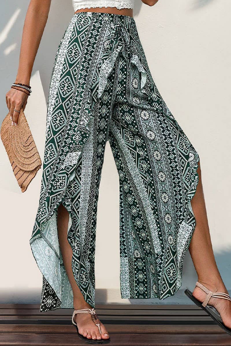 CWBLP0765_PRINTED RUFFLED WIDE-LEG TROUSERS