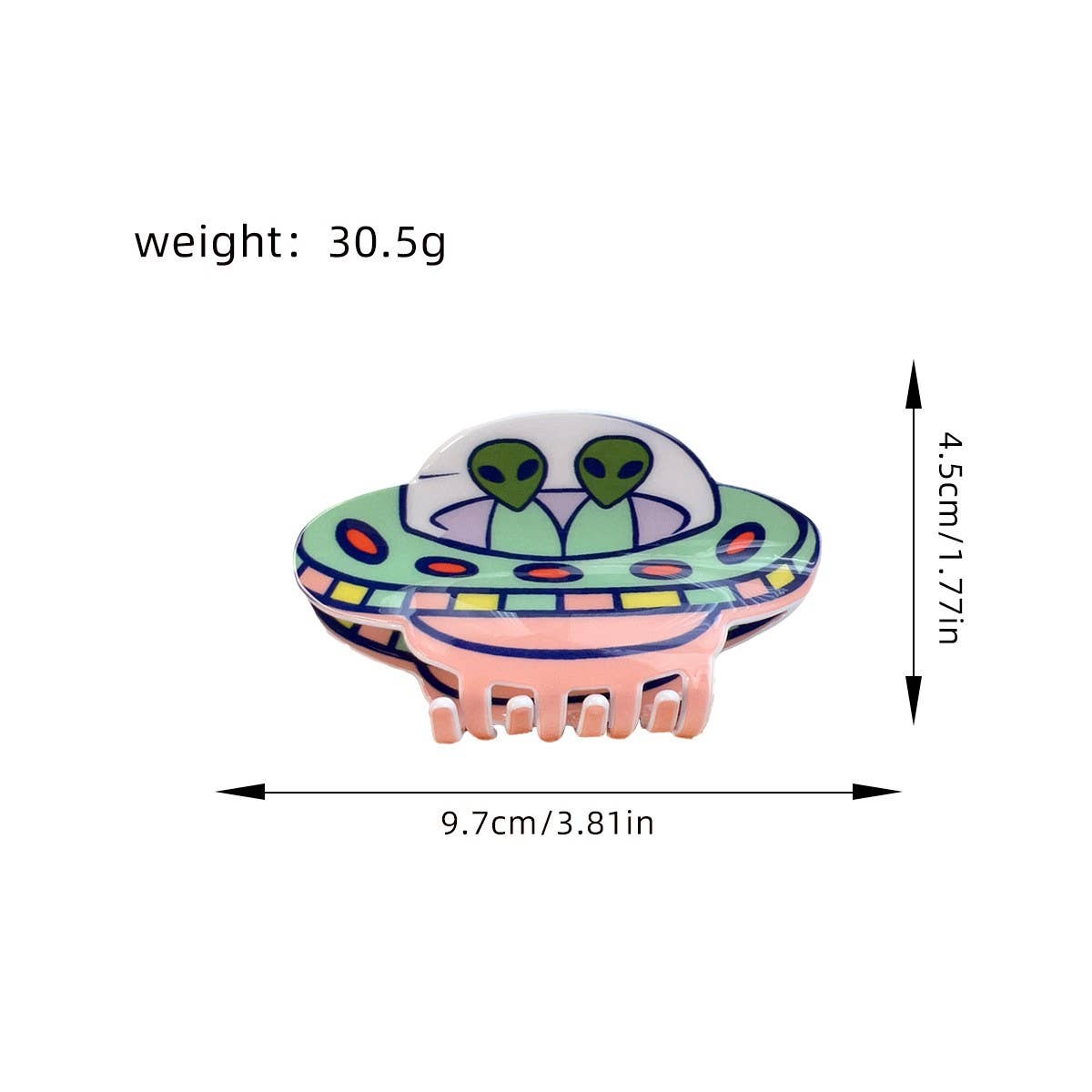 UFO Alien Hair Claw - Cartoon Space Acrylic Clip_CWAHA1495